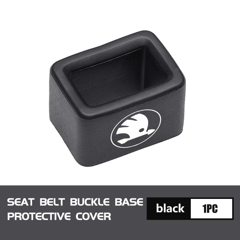 VIJT4 For Skoda Car Seat Belt Protective Buckle Anti-scratch Cover S Kodiaq Octavia 2 3 Yeti Karoq Rapid Fabia VII VRS