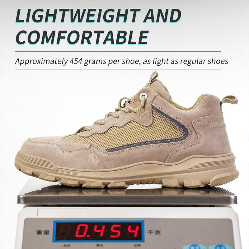 Safety Shoes Men Anti-smash Breathable Work Boots Steel Toe Cap Puncture-Proof Male Footwear