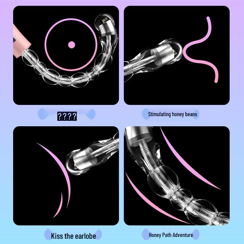 Electric Rear Garden Vibrating Beads Anal Plug Massager - Adult Female Pleasure Device