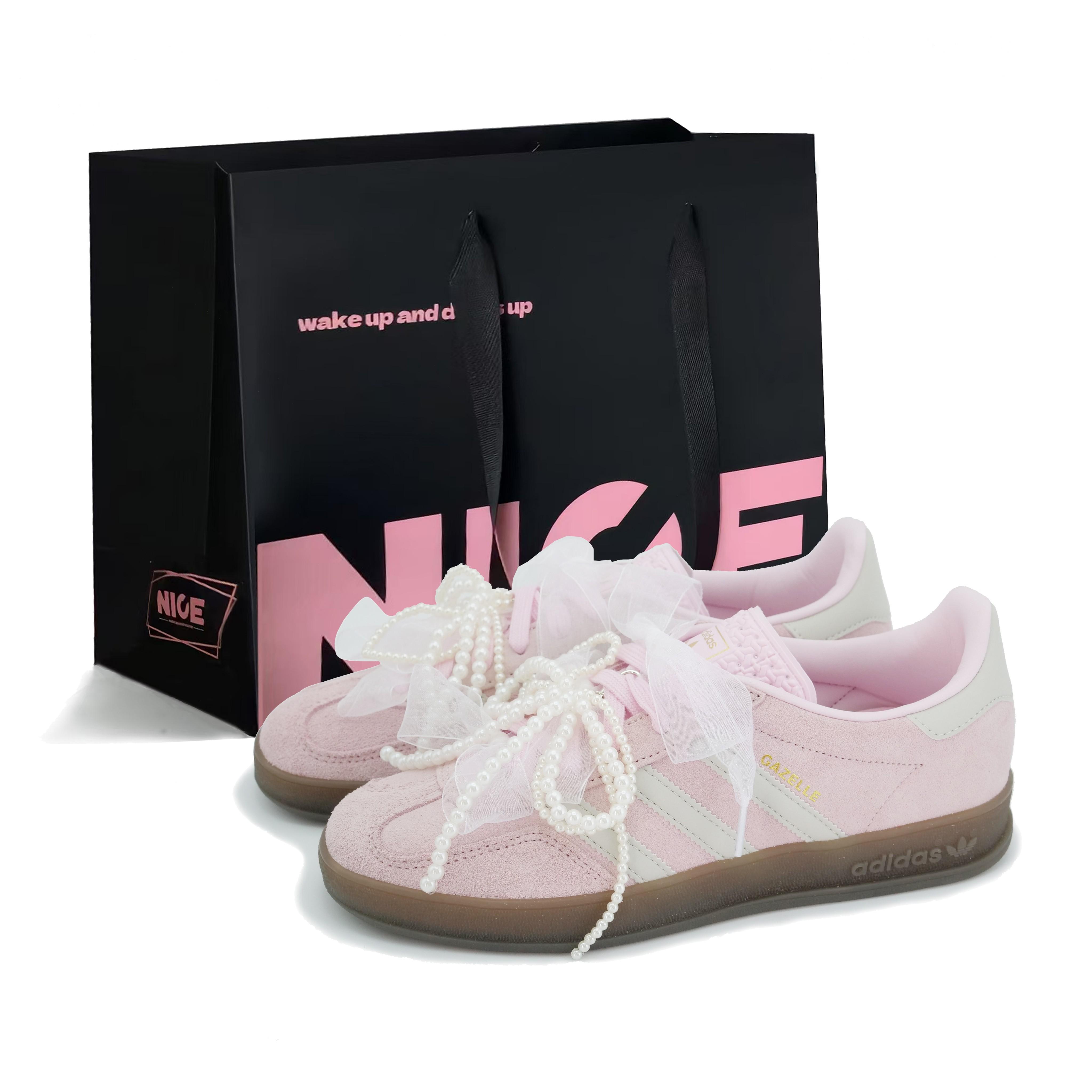 

Adidas Originals GAZELLE INDOOR Strawberry Pie Slip Resistant Abrasion Resistant Low top Skateboard Shoes Women s Pink JI2716(Team664S-SBOX) 38⅔