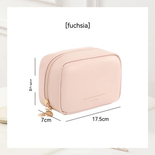2025New Portable Makeup Bag for Women Waterproof Cosmetic Organizer with Multiple Compartments Lightweight Travel Toiletry Pouch pink