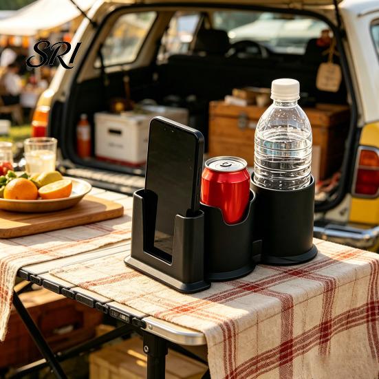 Suport durabil din plastic pentru pahar pentru placă SUP 2 în 1 Băutură și Telefon cu Fixare cu Sfoară Impermeabil Rezistent la Apă Sărată Accesoriu pentru Placă de Paddle