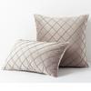 Pack of 2 Velvet Plaid Throw Pillows Sofa Decorative Pillow Covers Soft Solid Cushion Case for Bedroom Car Outdoors