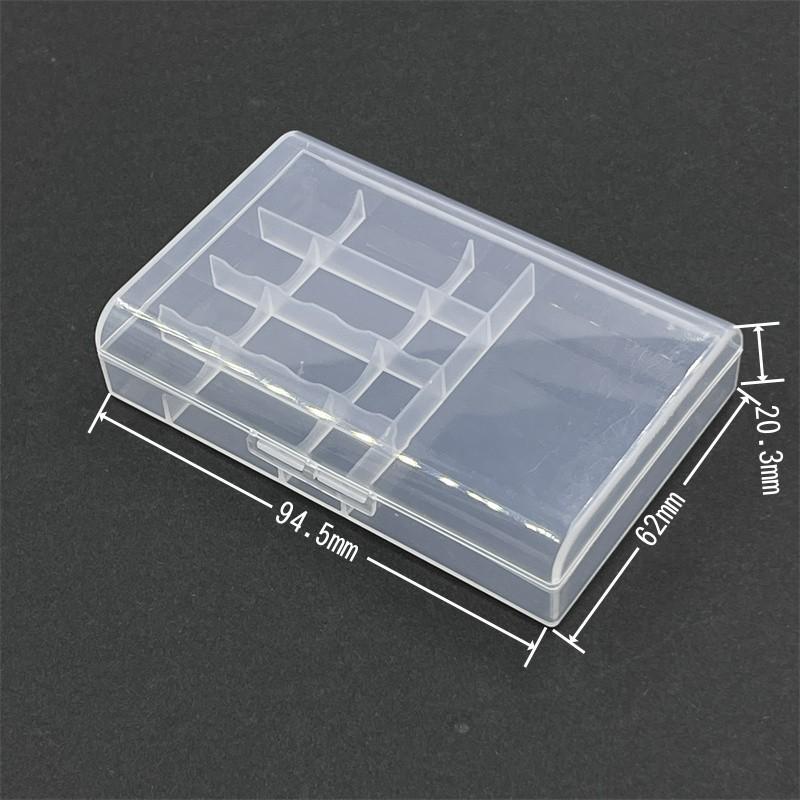 1Pcs Universal Aa Battery Storage Box Transparent Plastic Battery And 4-In-1 Charging Cable Organizer Case