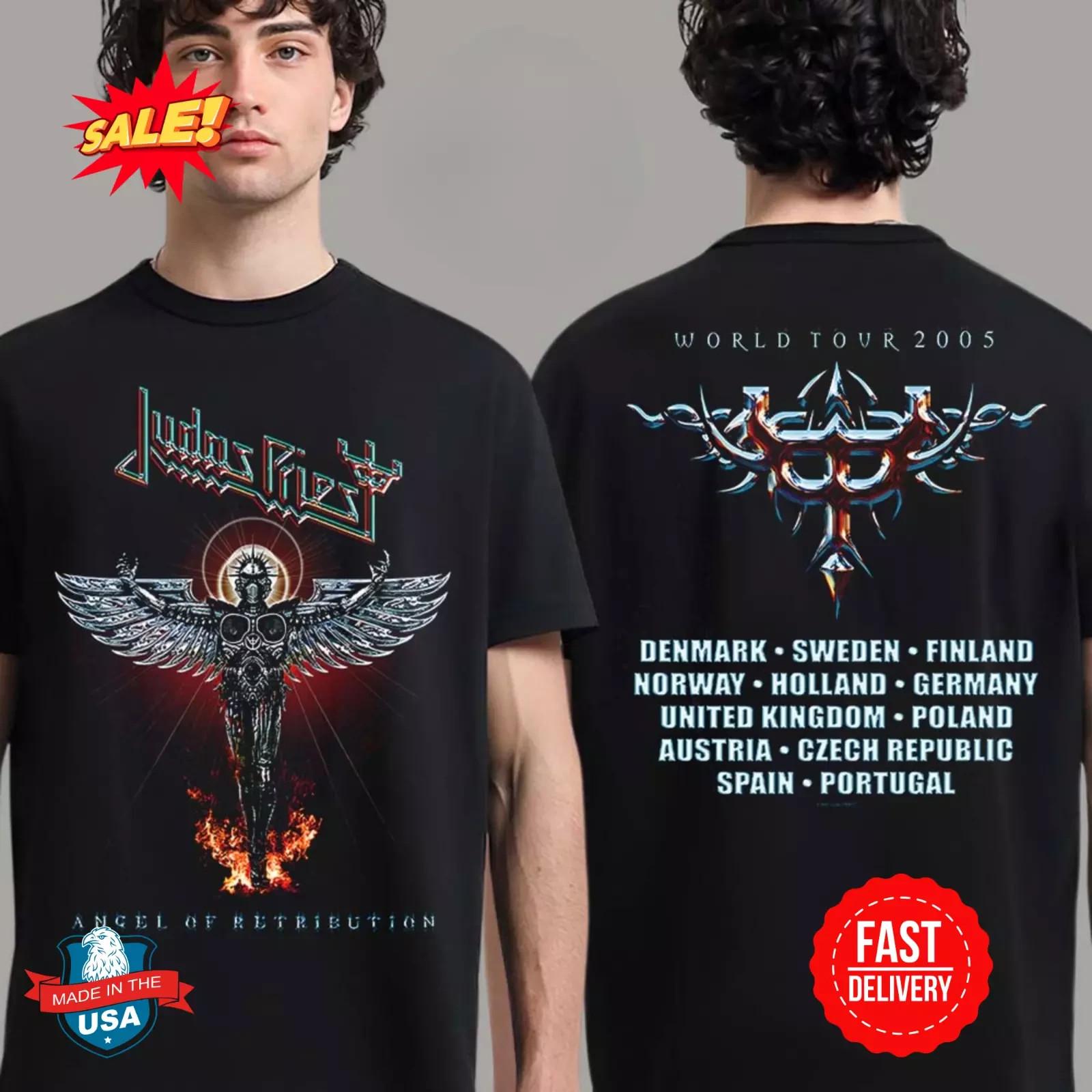 Юбилейная винтажная футболка Judas Priest Angel of Retribution, 20 лет S