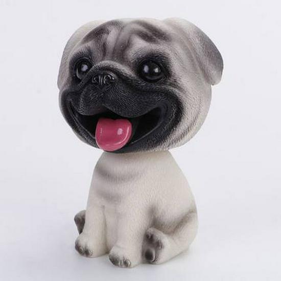 Bulldog Bobblehead Car Ornament | Cute Resin Dashboard Decor