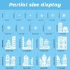Runtow 9 Pcs Christmas Window Stickers Christmas Castle Pattern Decorative Window Stickers Home Christmas Party Decoration