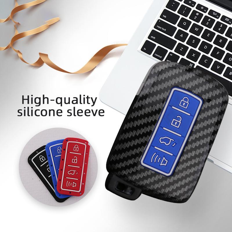 Abs Carbon 2 3 4 Button Car Key Case For Toyota Prius 30 Alpha Aqua Land Cruiser Auris 2012 - 2014 For Lexus Lc 200