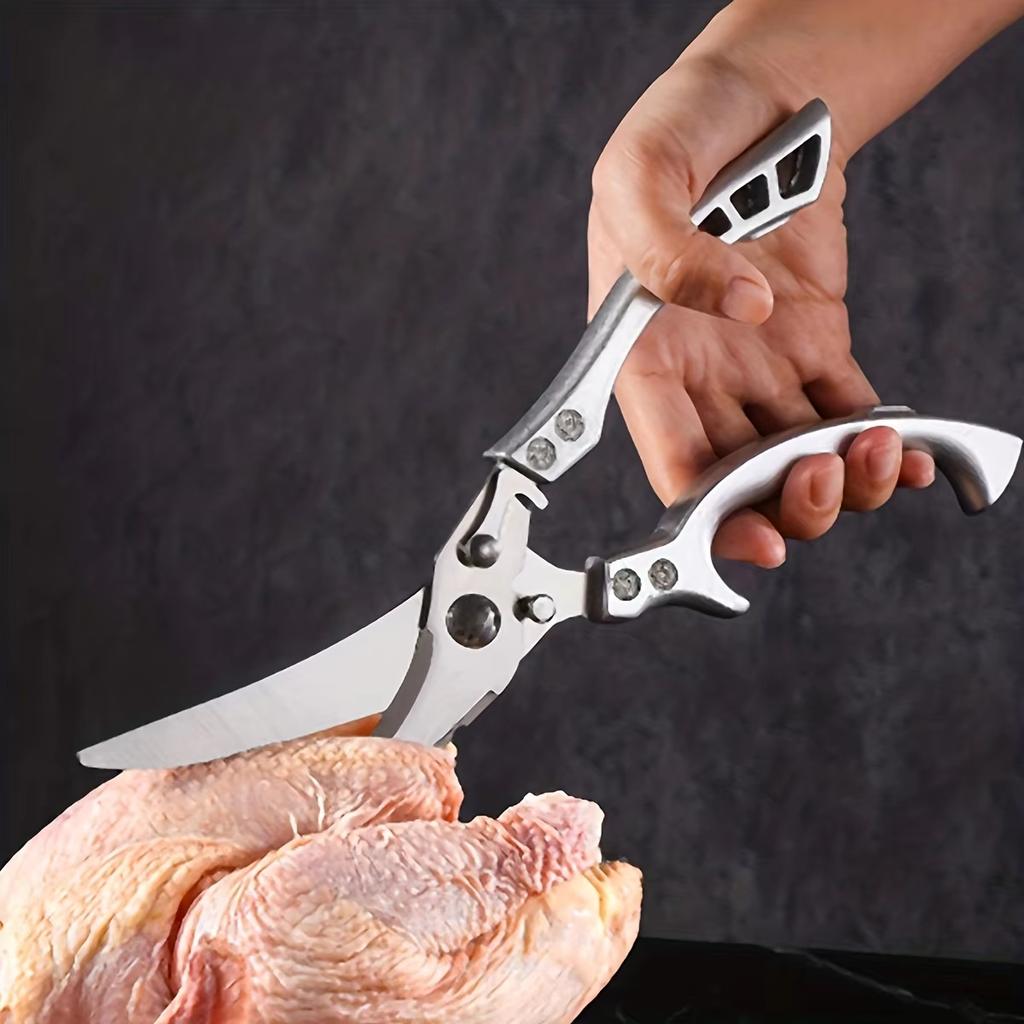 1/3pcs Stainless Steel Spring Kitchen Scissors Cut Chicken Bone Fish Meat Scissorses Multi-Purpose Chicken Bone Shears BBQ Tool5