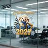 Decorative Stickers for Classroom Russian New Year Sheep Window Cling 2027, Removable PVC Static Sticker with Durable Home Accents Tree and Snowflake