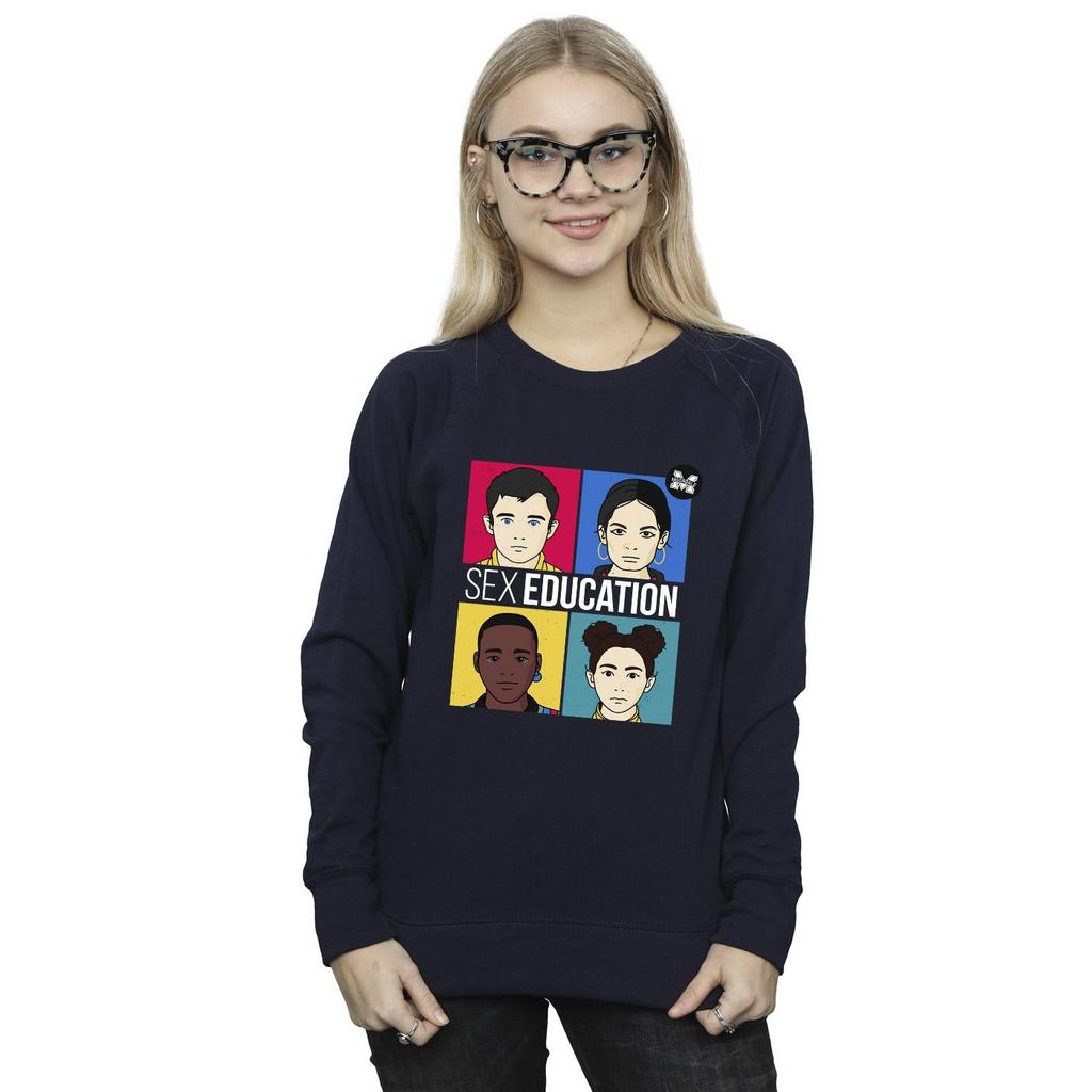Netflix Womens/Ladies Sex Education Teen Illustrated Sweatshirt