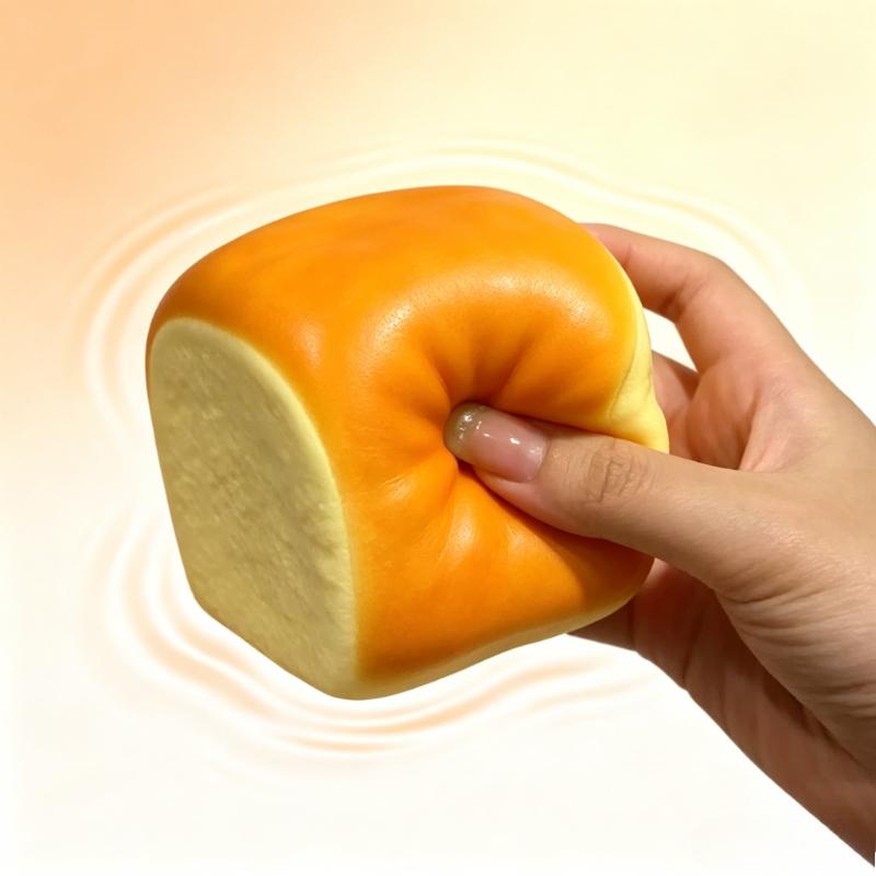 12Pc Simulation Bread Squishy Squeeze Toy Food Grade Silicone Safe Soft Slow Rising Decompression Fidget Toy For Stress Relief
