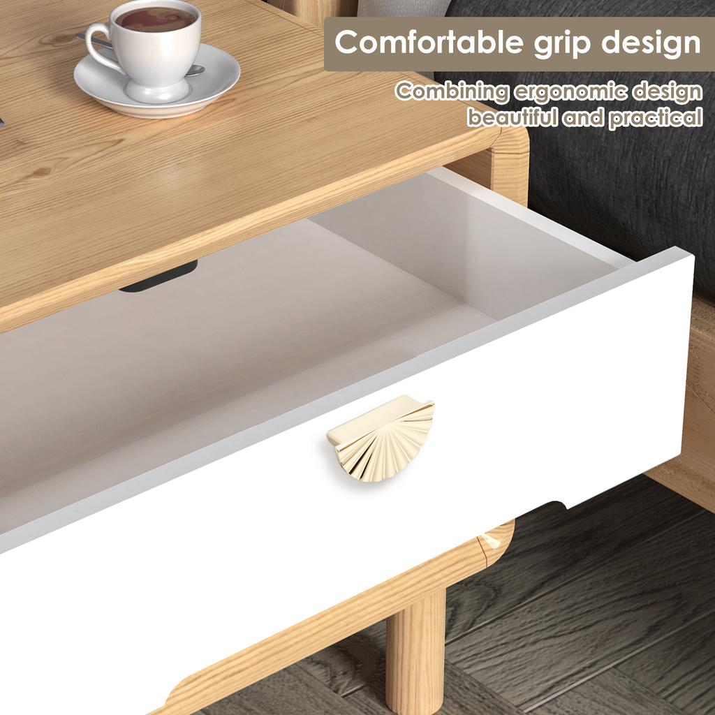 4Pcs Drawer Knob Set Zinc Alloy Cabinet Handles Semi Circular Pulls Modern Decorative Handles for Cabinet Wardrobe Hardware