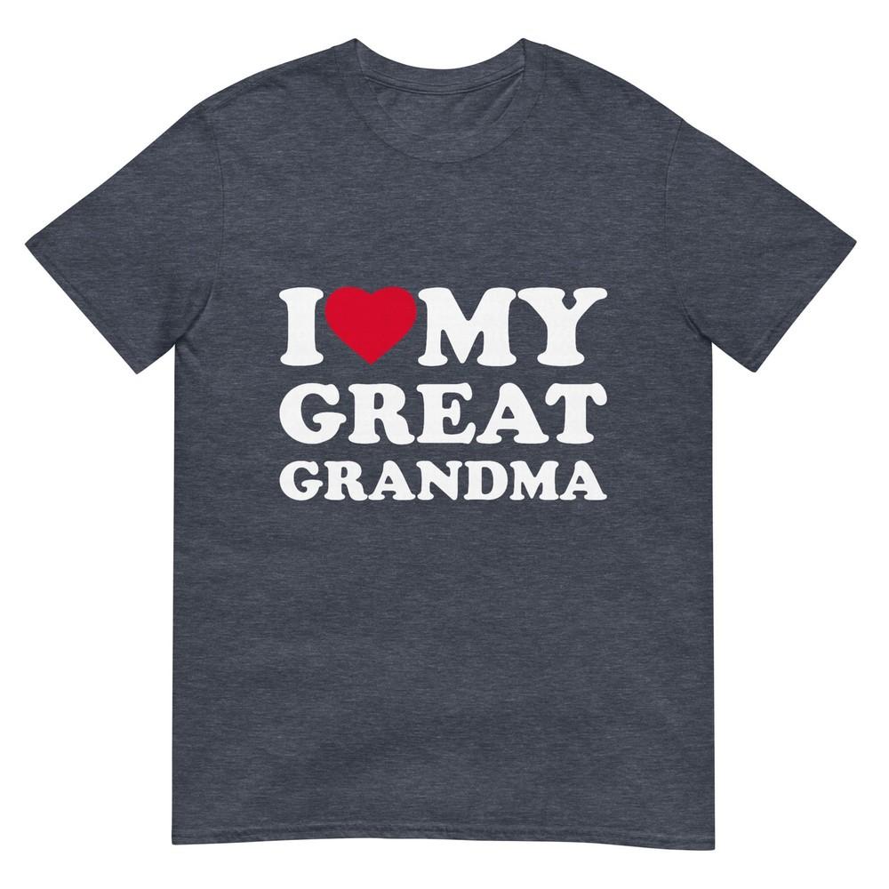 I Love My Great Grandma Heart Family Grandma Tshirt