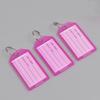 50Pcs Key Tags Bright Colors Plastic Waterproof Writable Hotel Key Organizer with Detachable Metal Rings Crack-resistant Key Labels Hotel Office Key