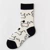 Female Spring and Autumn Cartoon Cute Zebra Cow Dog Creative Tube Socks