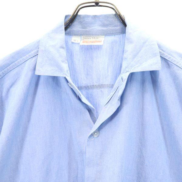 Vintage 60s 70s Short Sleeve Chambray Shirt L Men's Used