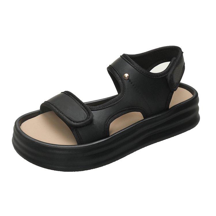 22 spring and summer new platform sandals sports style one-character open-toe sandals tide