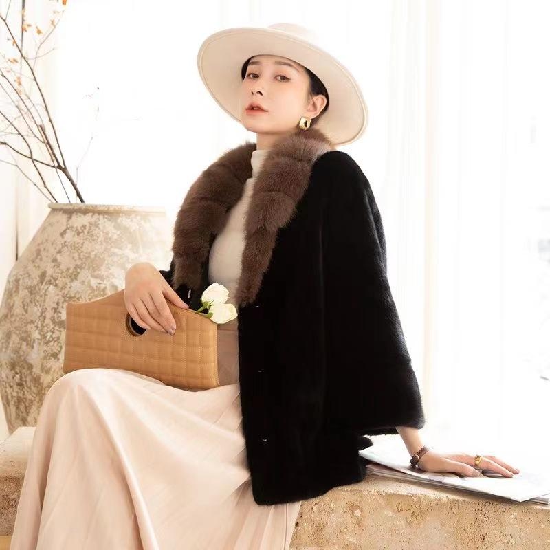 2025 New Mink Fleece Fur Women's Mink Fleece Coat Young Fashion Foreign Style Short Coat
