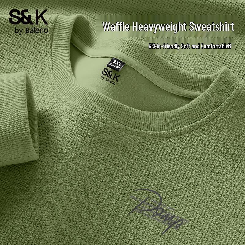 

Чоловічий світшот Baleno S&K Series 320G важкої ваги вафельної в язки з круглим вирізом L