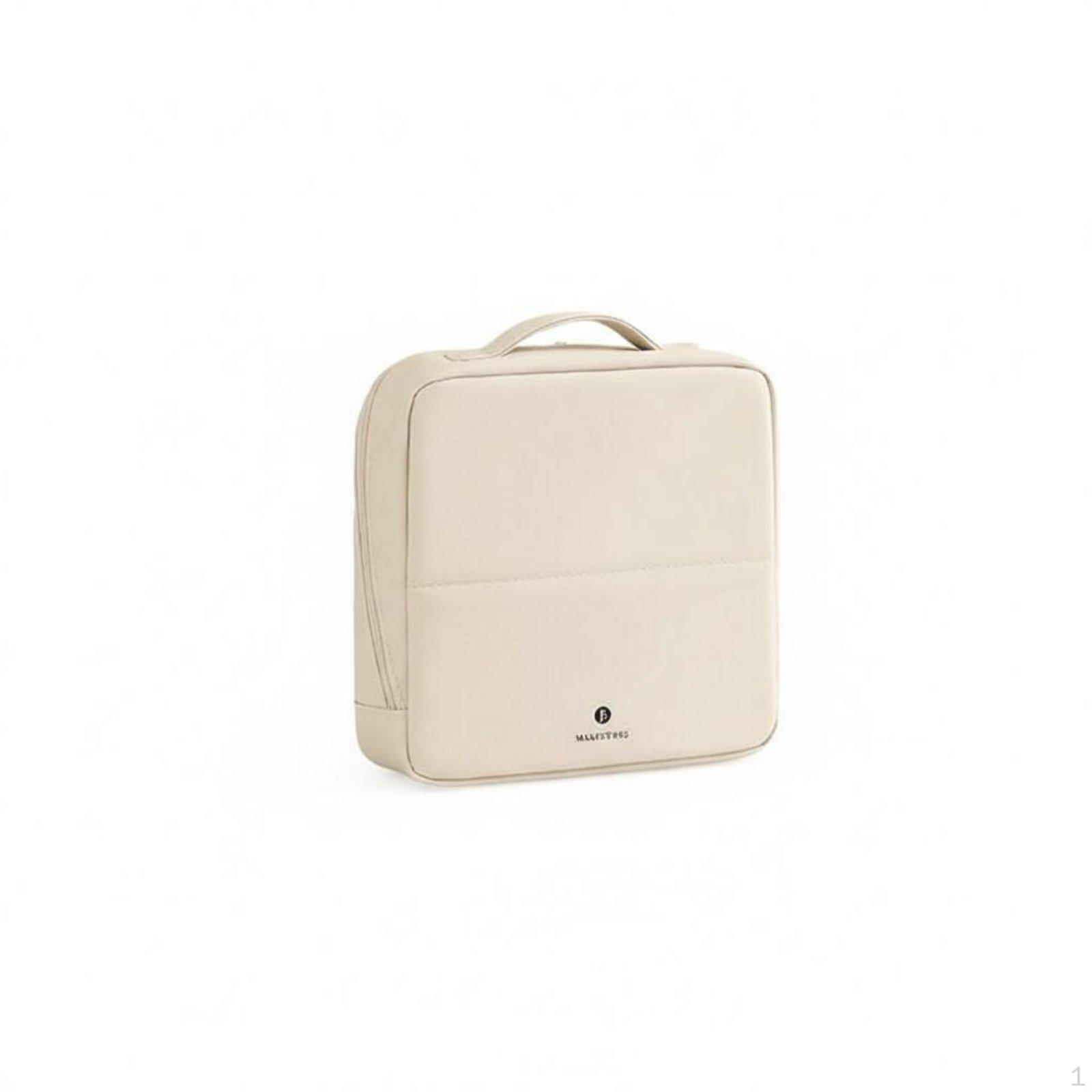 Portable Travel Makeup Bag Wide Opening Large Capacity Adjustable Dividers