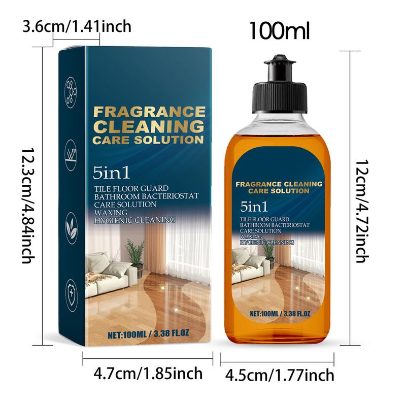 Floor Cleaner Fragrance Waxing Cleaner Hygienic Tile Floor Guard 100ml Brightens Polishes Multi-Purpose For Wood Tile Floors