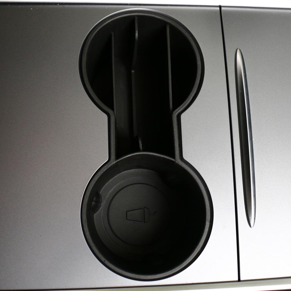 Dual TPE Car Center Console Water Cup Holder Insert for Tesla Model 3 Y  Auto Interior Storage