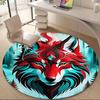 1PC Wolf Forest Office Round Area Rug, Indoor Mat Suitable ForOffice, Under Office Chairs Bedroom Living Room Home Decor, Room Deco F048