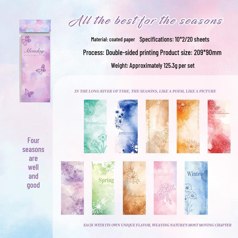 ZABC Small Town Story Series: 20-Sheet Collage Card Set with 4 Unique Styles