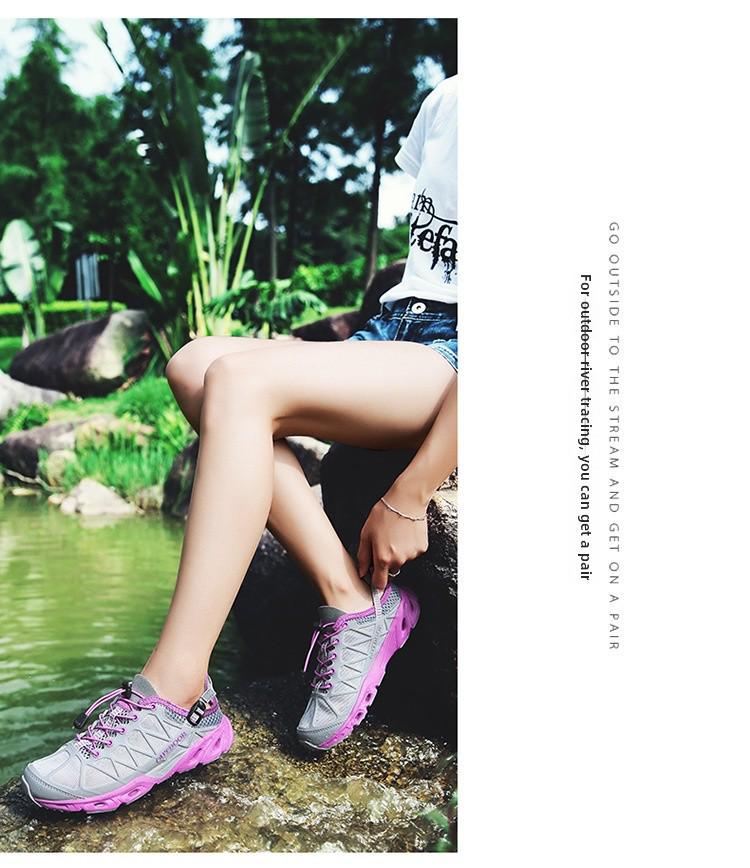 Letní outdoorová rychleschnoucí prodyšná turistická a rybářská obuv pro muže a ženy 2024