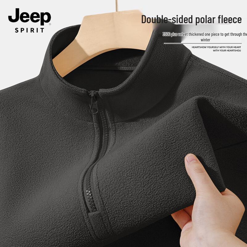

JEEP SPIRIT Men s Half-Zip Fleece Sweatshirt XL (180)