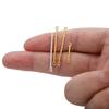 100Pcs/lot 15-40mm Gold Stripe Double Cylinder Bar Earrings Connecting For Jewelry Making Earring Pins DIY Supplies Accessories