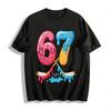 Fun No.67 Dessert Hockey Print Casual Top Pure Cotton T-shirt