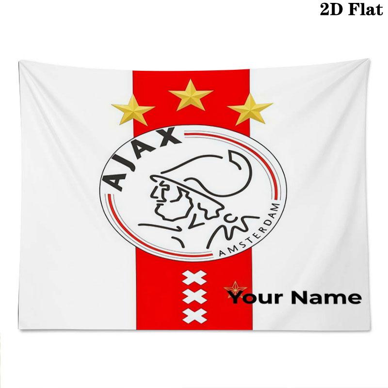 AFC Ajax Custom Name Wall Tapestry Aesthetic Wall Hanging Printed Fabric Blanket Decorative Tapestries for Bedroom Living Room Home Decor