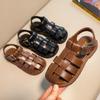 Girls' Sandals2026New Summer Fashionable Closed-Toe Children's Roman Sandals, Korean Style Soft Sole Trendy Princess Shoes