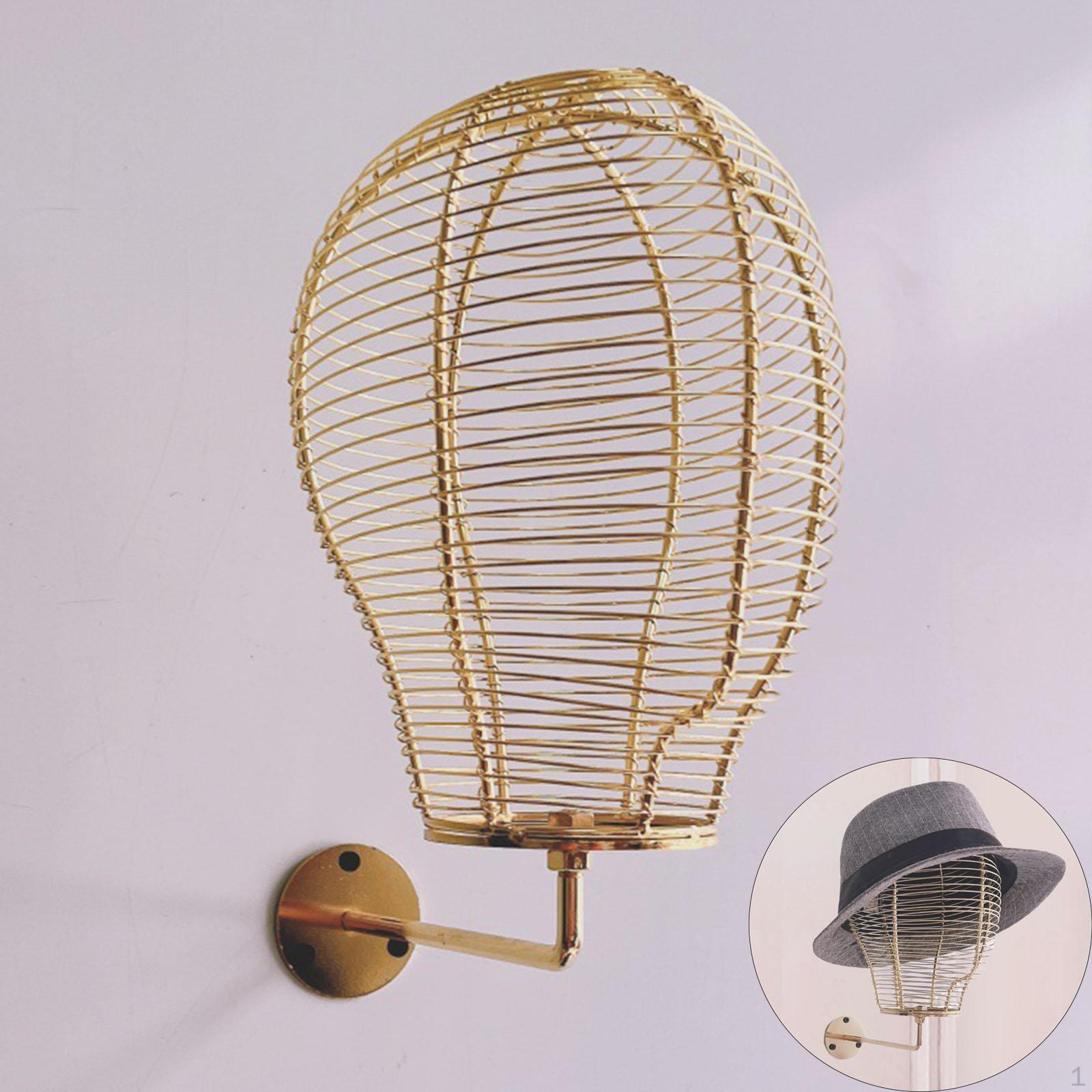 

Wall Mount Mannequin Head Wig Display Model Multipurpose Hat Stand Hanging for Cap