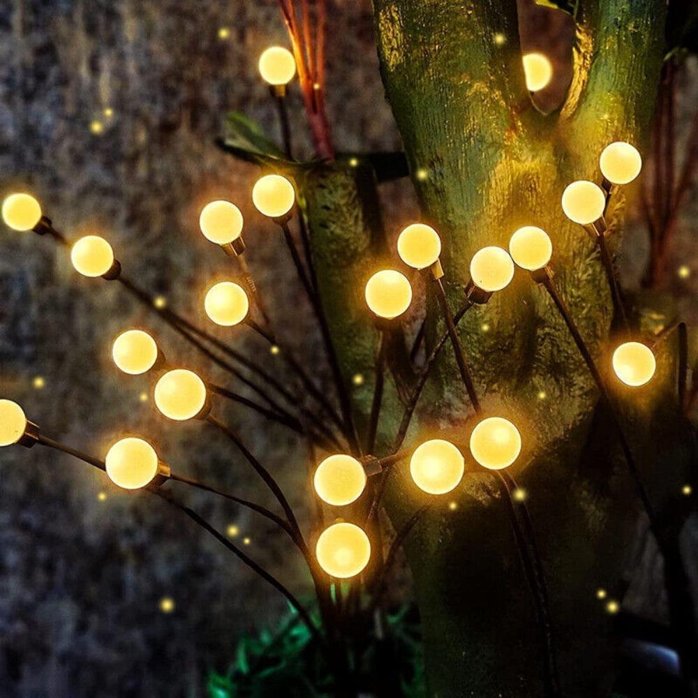 Solar Firefly Lights Outdoor, 2 Lighting Modes Wind Sway Twinkle Solar Garden Lamp IP65 Waterproof Decor Light for Yard Patio Path Lawn