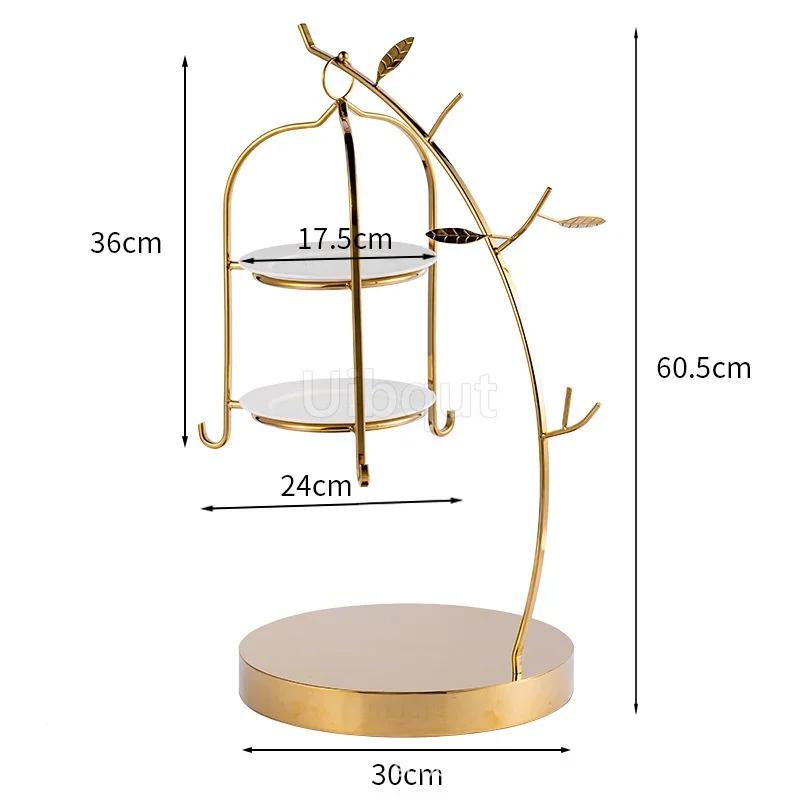 dessert table display rack bread table fruit tray Gold Dim sum Creative cake rack Restaurant Snack decoration Dessert rack