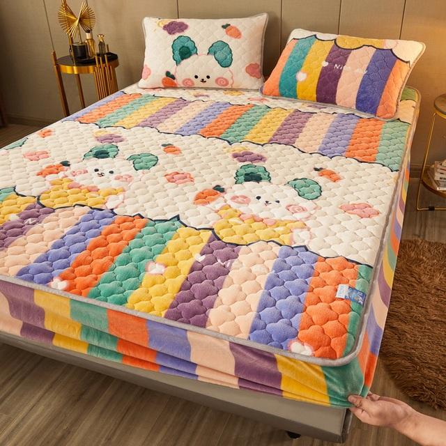 

Бархатная простыня 90x200, утолщенная простыня для дома, теплый наматрасник, королевский размер, Fundas de colchón 90x200cm