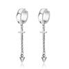 Hypoallergenic Titanium Steel Geometric Fashion Jewelry Ear Clip Drop Earrings Dangle Earrings