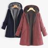 Plus Size Women Hoodie Autumn Winter Warm Coat Solid Color Streetwear All Match