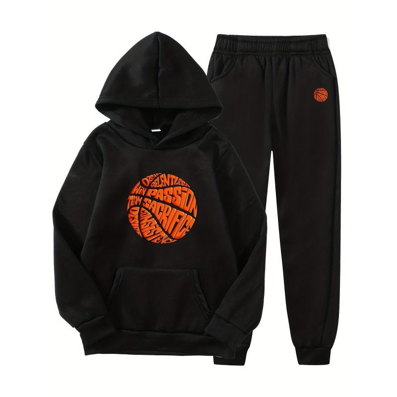 Couple's outfit solid color printed hoodie sports loose hoodie can be used as a logo, European and American casual sweatshirt