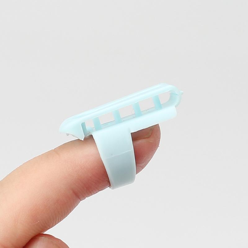 Plastic Finger Protector and Thread Guide for Knitters