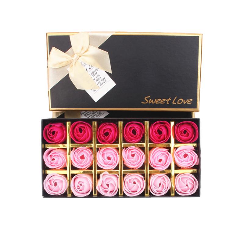 

18 шт. Мыльные розы Романтическое ароматизированное мыло для ванны Цветы Домашний декор Искусственный цветок Свадьба Розовый лепесток День святого Валентина Рождественская подарочная коробка