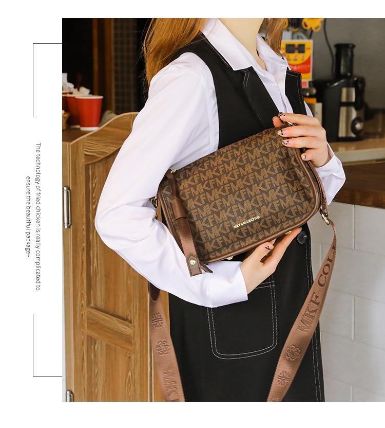 2023 MK F Pillow Women's Crossbody Shoulder Bag with Wide Strap & Tassels