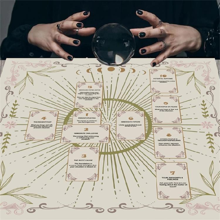 Reading Card Astrologys Tablecloth Altars Cloth Square Divinations Cards Table Cloth Witchcrafts Deck Cloth Enduring