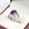 Bague en Argent Sterling 925 avec Pierre Précieuse Alexandrite Coupe Ovale Pour Homme #A632 JL375656877471