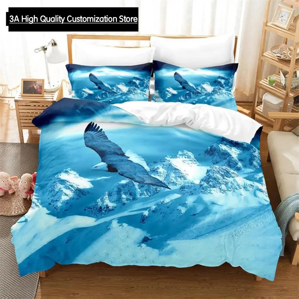 Comforter Blue Sky Eagle Queen Bedding Set Bedding Digital Printing King Size Bedding Set