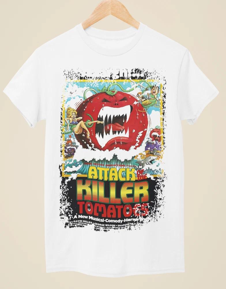 Attack Of The Killer Tomatoes Movie Poster Inspired Unisex White TShirt S