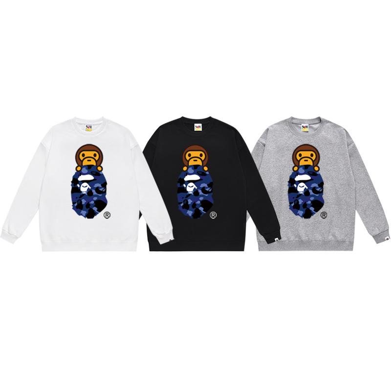 Ape Head Print Unisex Casual Loose Pullover Sweatshirt - Autumn/Winter Trend for Teens